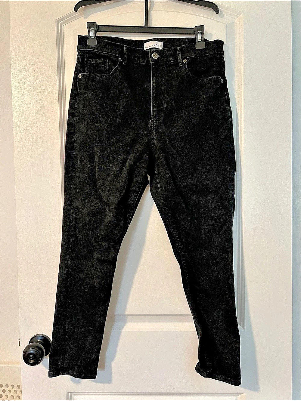 LOFT High Rise Skinny Jeans Black Skinny Jeans